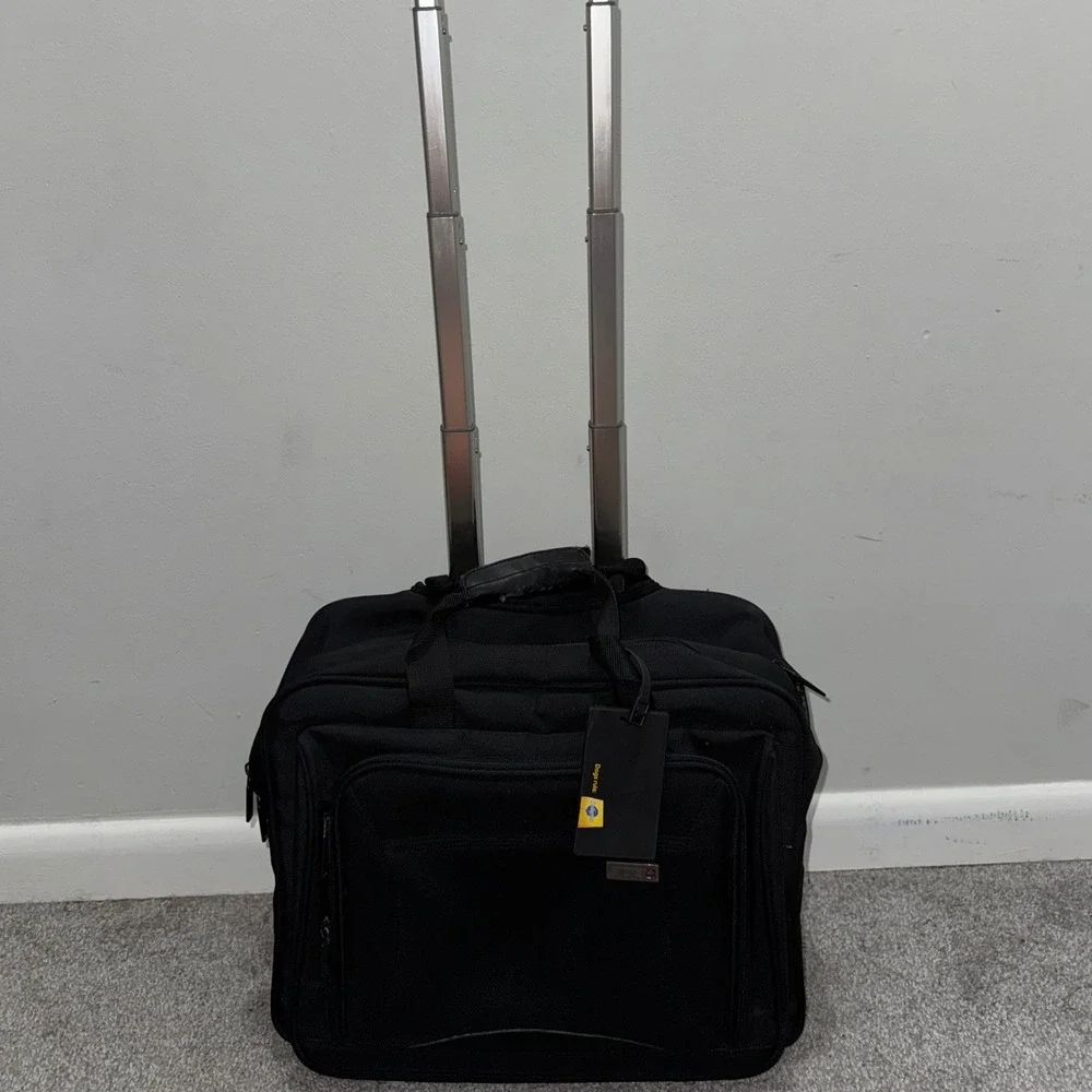 SwissGear Wenger Rolling Laptop Briefcase Black Wheeled Business Travel Bag